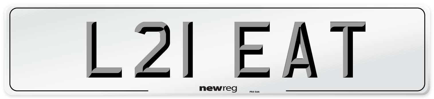 L21 EAT Number Plate from New Reg
